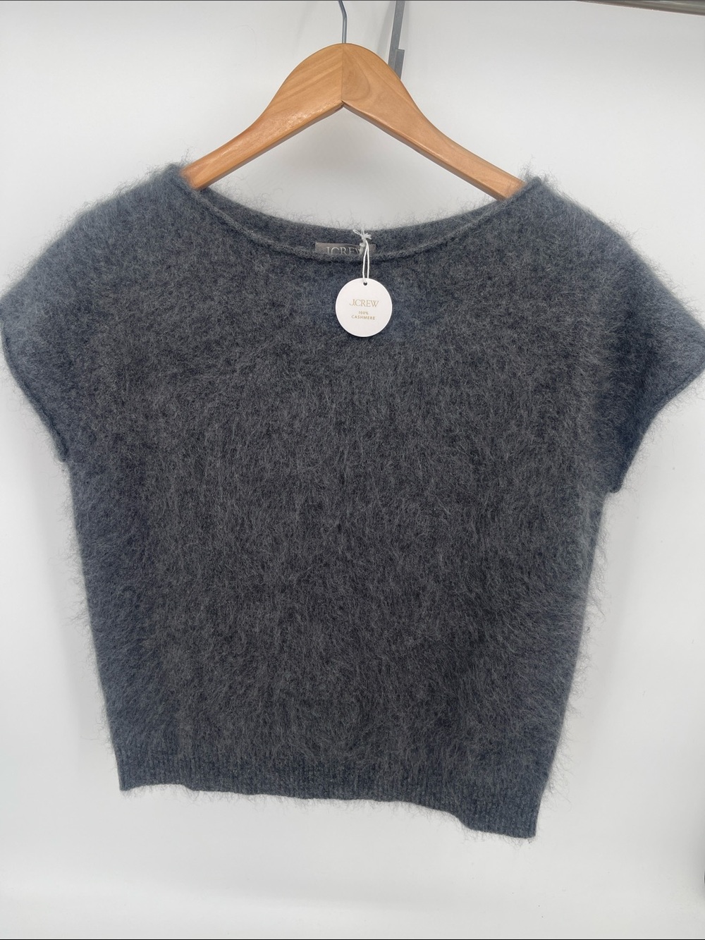J. Crew Women’s 100% Cashmere Boatneck Gray Sweater Medium